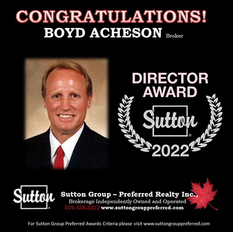 Boyd Acheson - 2022 Award